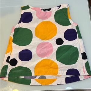Colorful Polka Dot Sleeveless Top by Marimeko